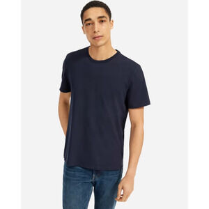 EVERLANE Mens Crew Tshirt Large Navy Blue Organic Cotton Short Sleeve NWT